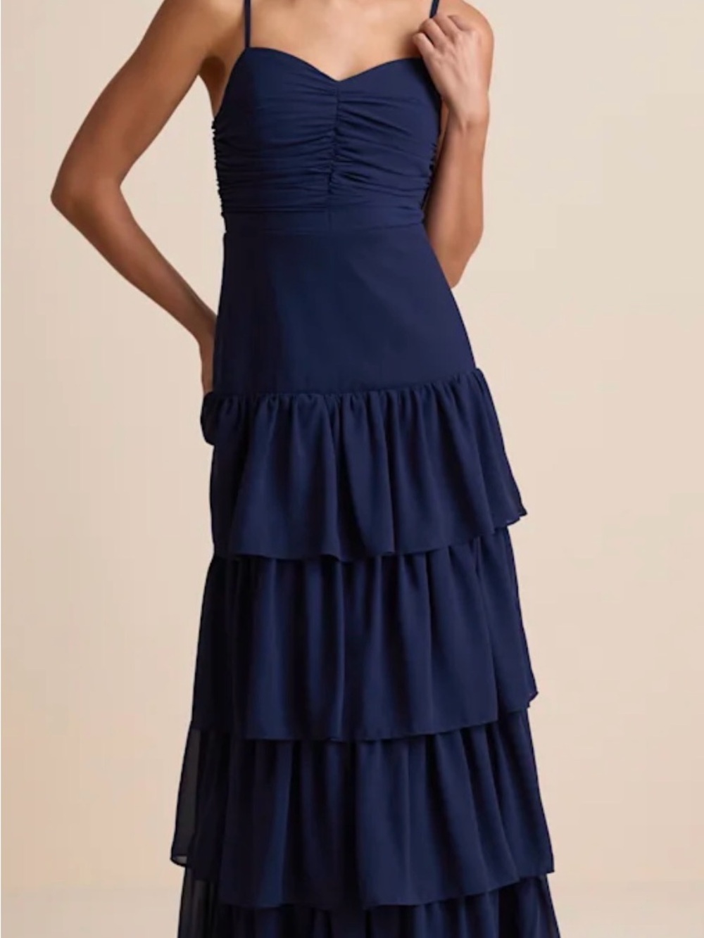 Lulu's Navy Tiered Maxi Dress
